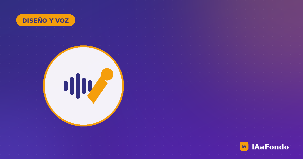 Icono de diseño y voz con IA para community managers